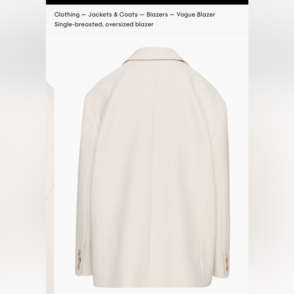 Aritzia Babaton Vogue Blazer, size 3, NWOT, matte pearl - Picture 4 of 11